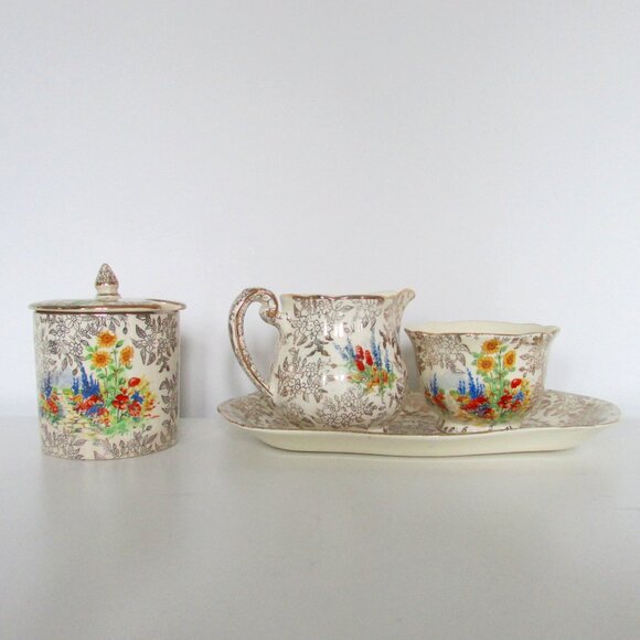 Shelton Ivory Other - Vintage Sugar and Creamer Tray set, Shelton Ivory